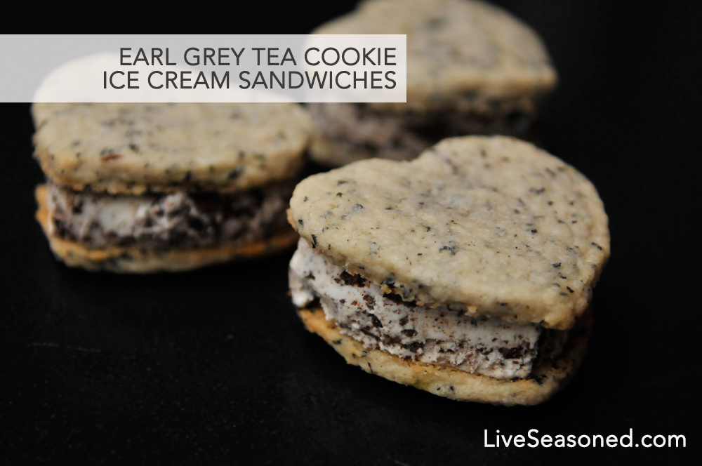 Earl Grey Tea Cookie Ice Cream Sandwiches