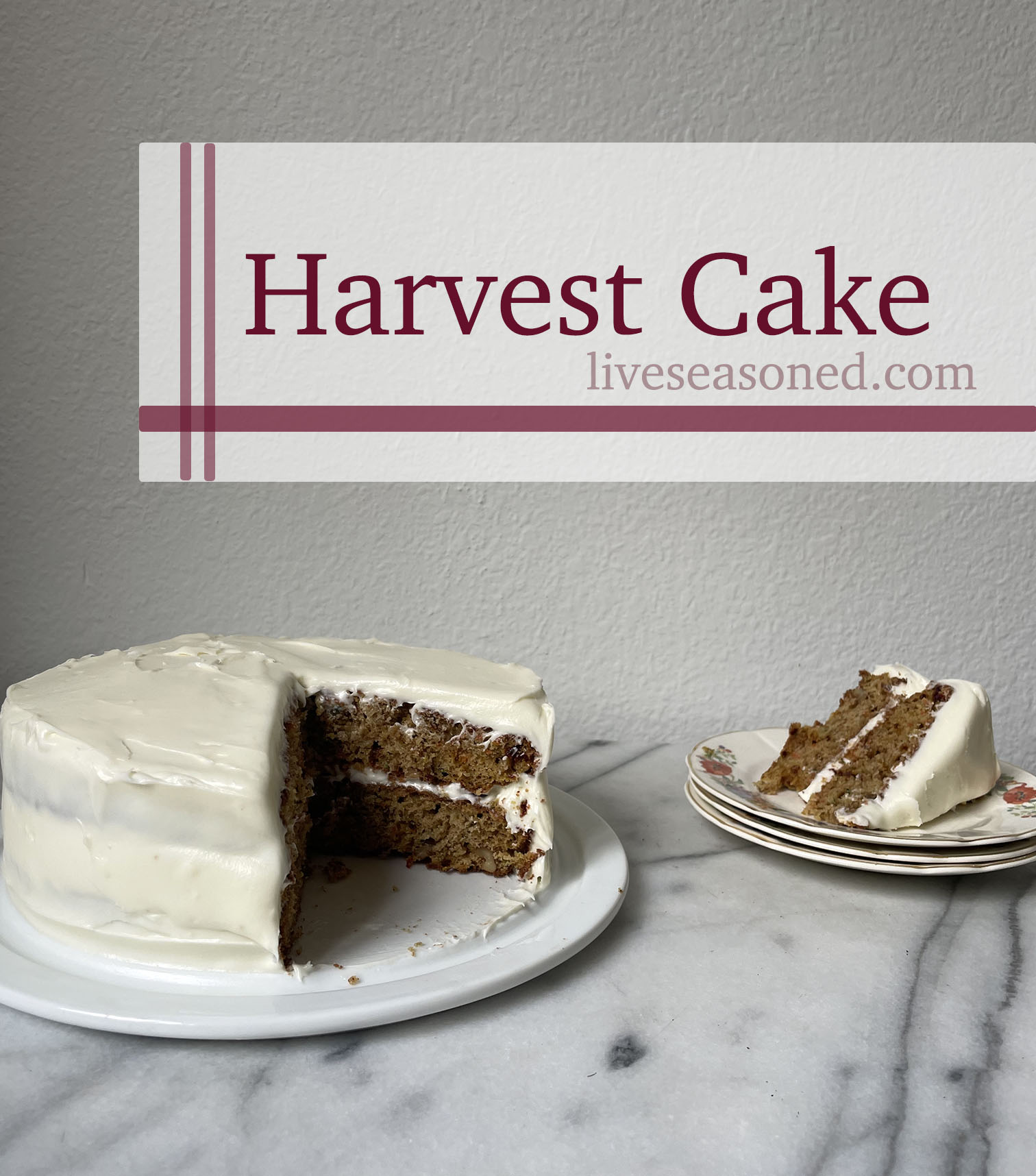 Harvest Cake with Lemon Cream Cheese Frosting